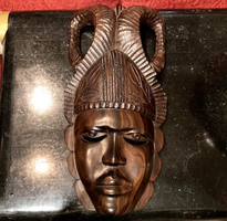 african hand carved wooden mask